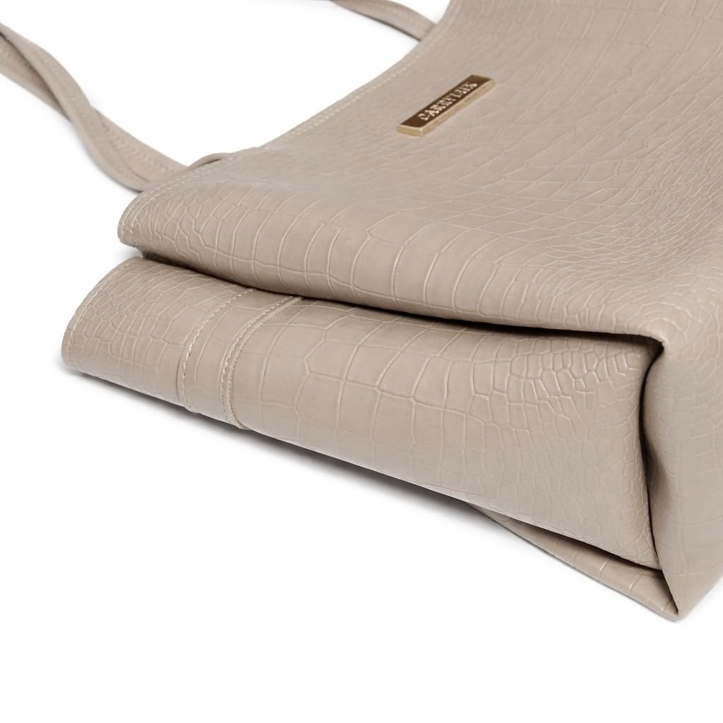 Lemura Croco Pattern Large Capacity Tote Bag