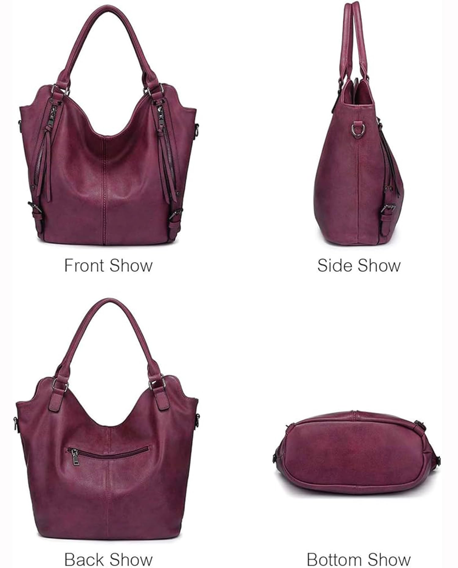 INOVERA (LABEL) Hand Bags for Women Combo - Faux Leather Stylish Ladies Handbag Purse - Crossbody Shoulder Sling Bag with Adjustable Strap