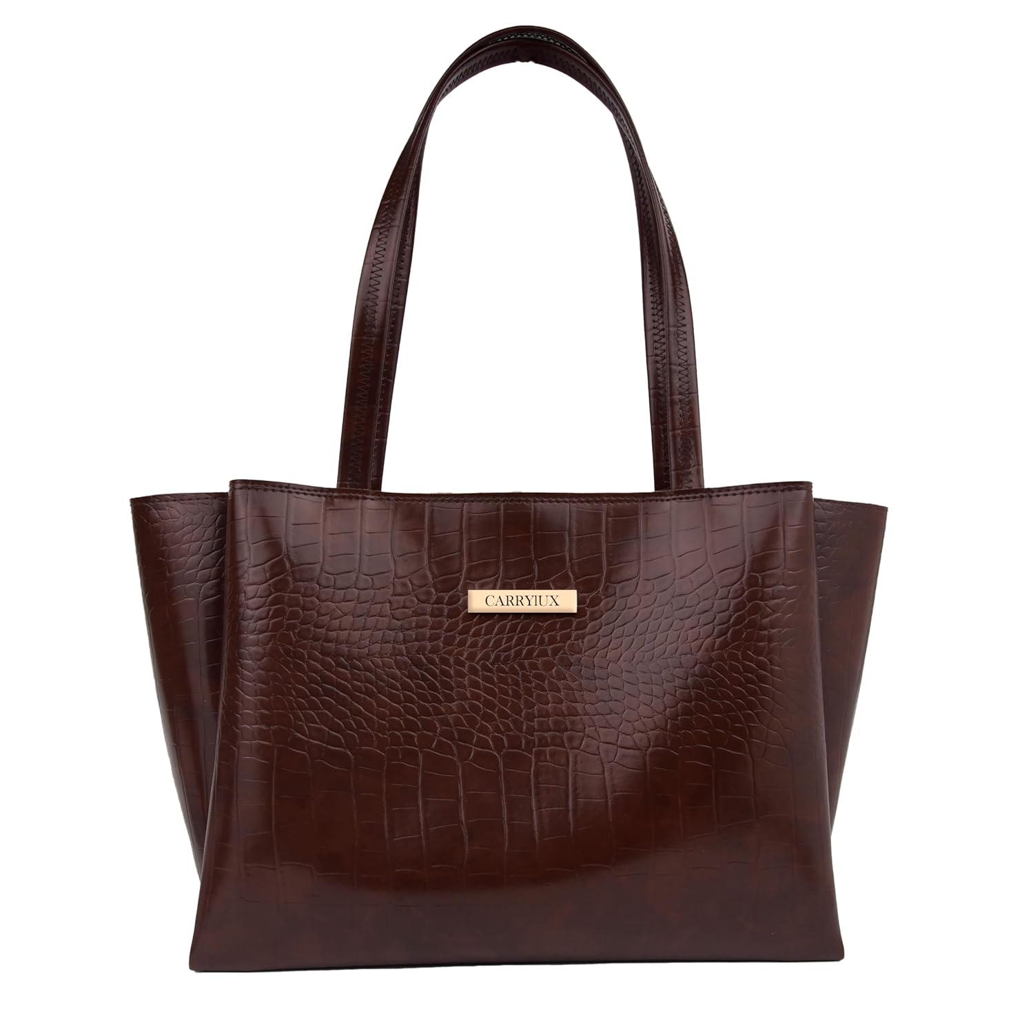 Lemura Croco Pattern Large Capacity Tote Bag