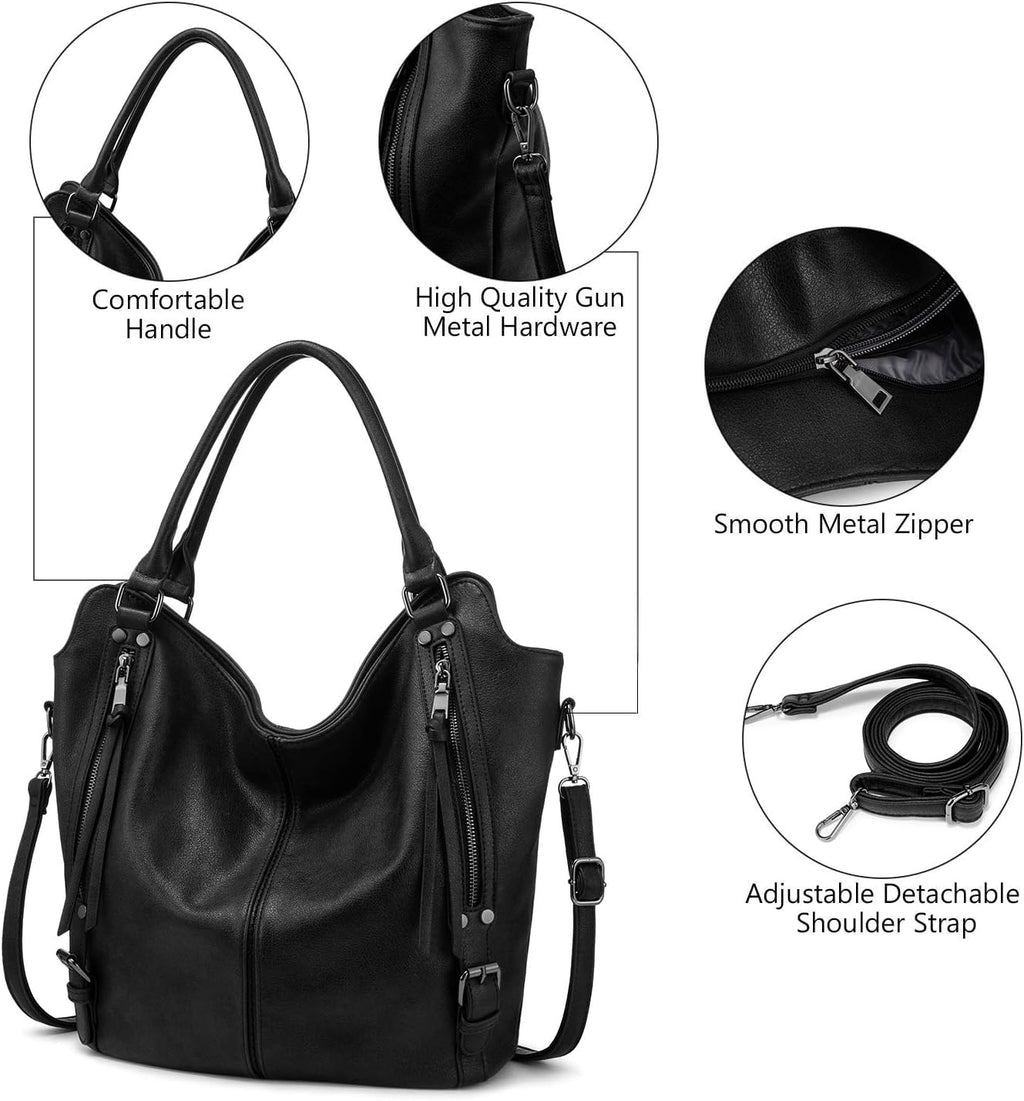 INOVERA (LABEL) Hand Bags for Women Combo - Faux Leather Stylish Ladies Handbag Purse - Crossbody Shoulder Sling Bag with Adjustable Strap