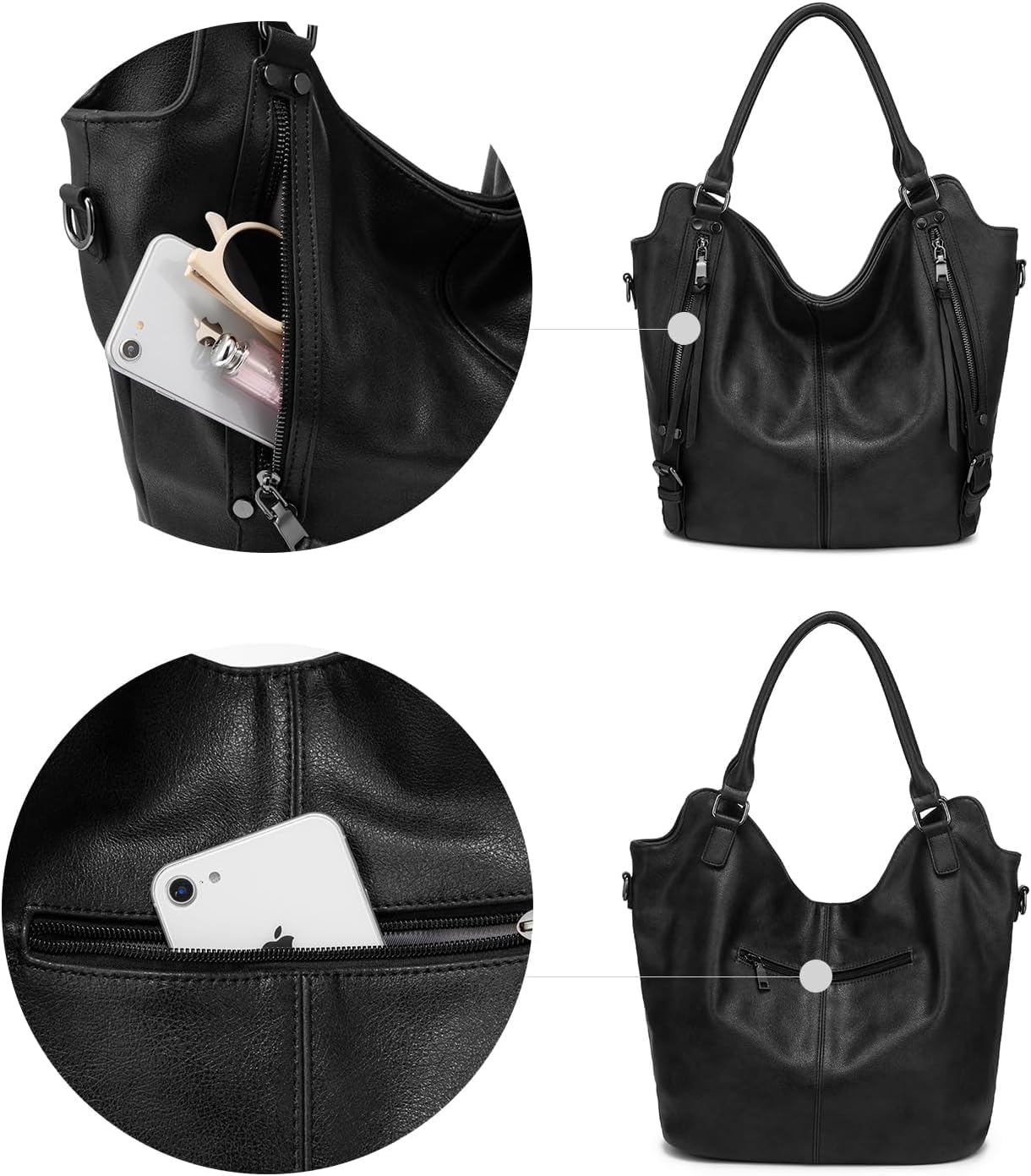 INOVERA (LABEL) Hand Bags for Women Combo - Faux Leather Stylish Ladies Handbag Purse - Crossbody Shoulder Sling Bag with Adjustable Strap