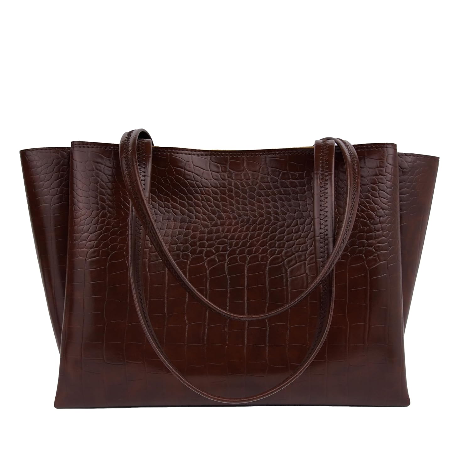 Lemura Croco Pattern Large Capacity Tote Bag