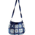 Lemura  Handmade Crochet Blue Sling Bag